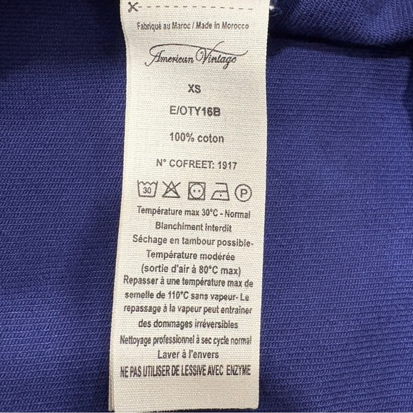 🌟AMERICAN VINTAGE🌟 WOMENS COTTON CHORE WORK JACKET BLUE XS - Picture 6 of 8